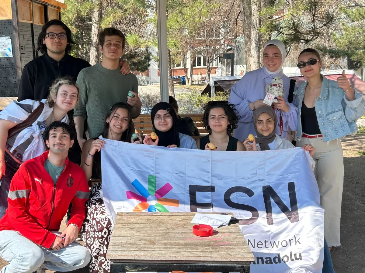 At the end of the campus egg hunt