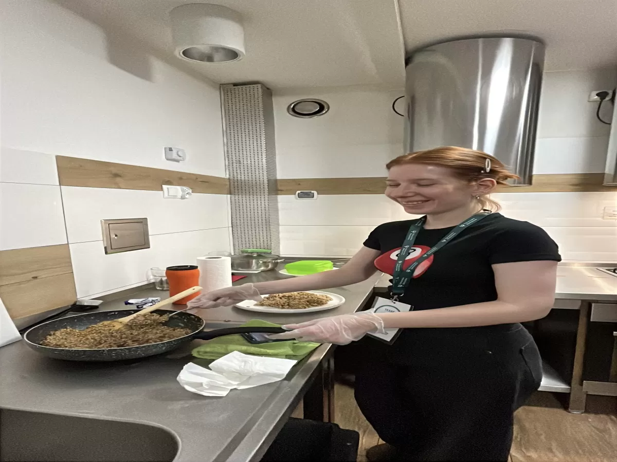 A photo inside the kitchen