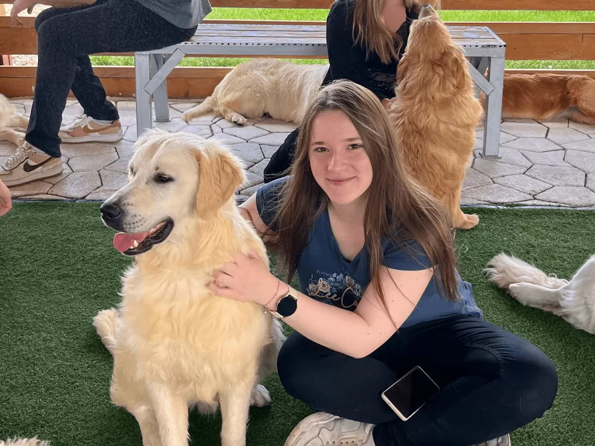 Erasmus student and a dog