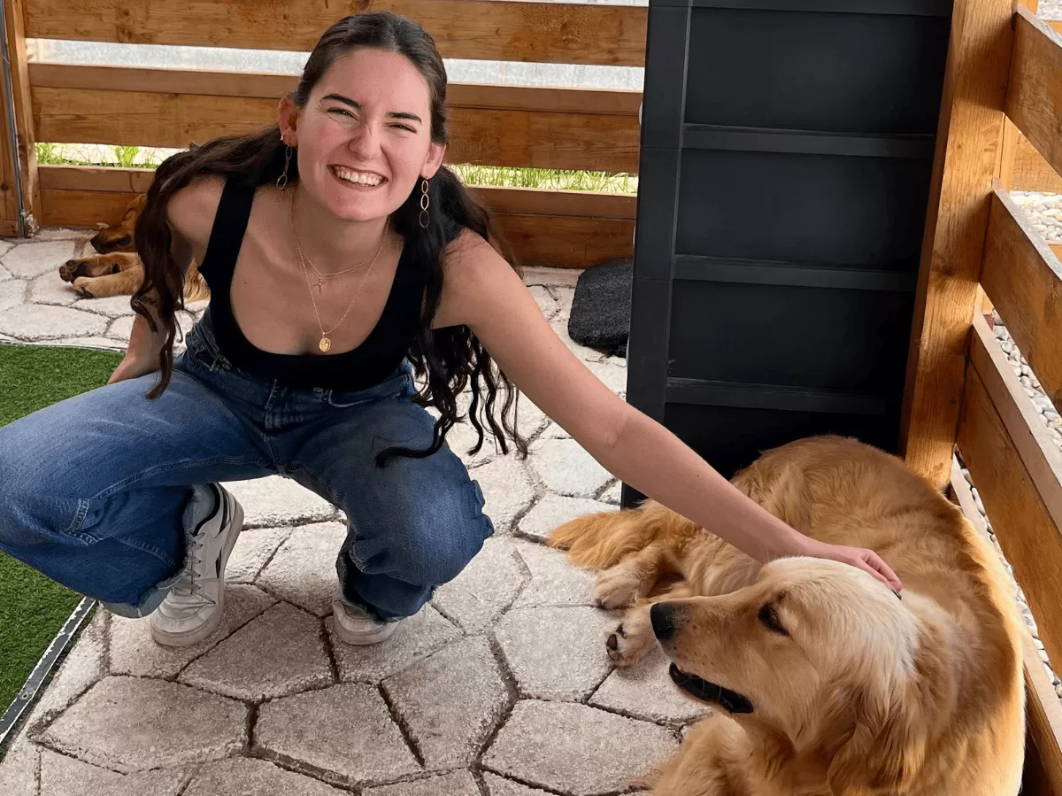 Erasmus student and a dog