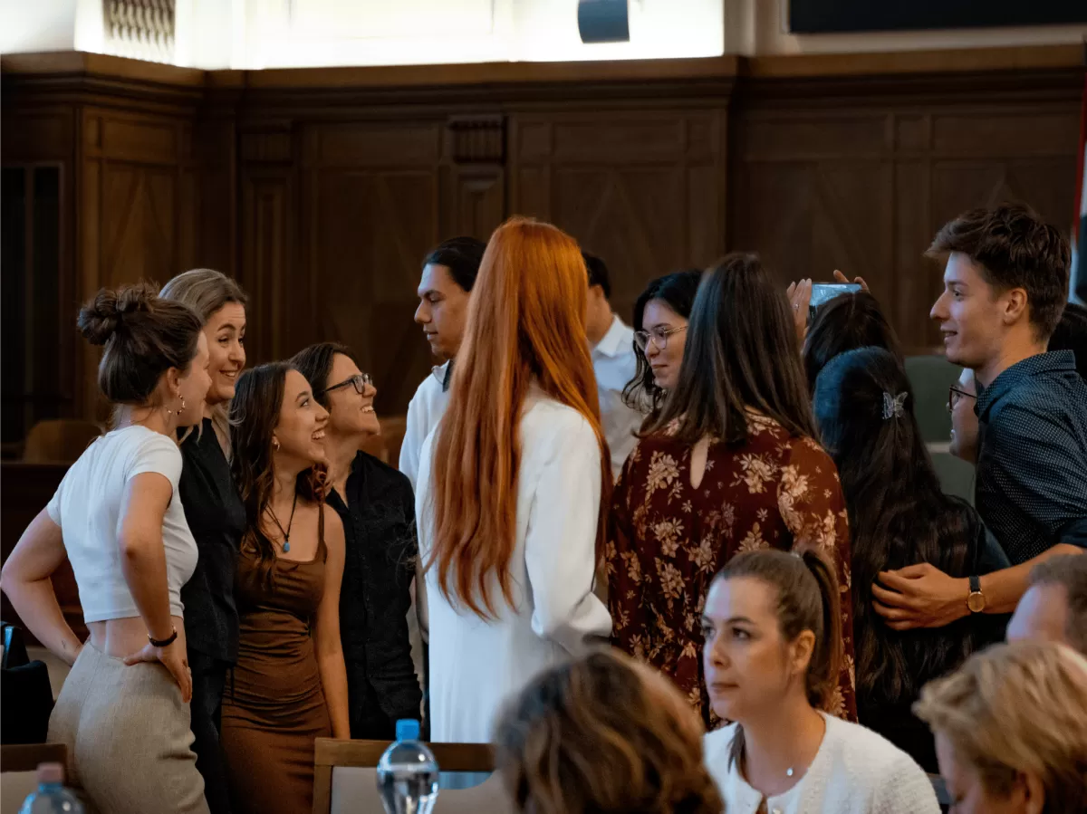 Some ESN volunteers starting to gather for a group picture