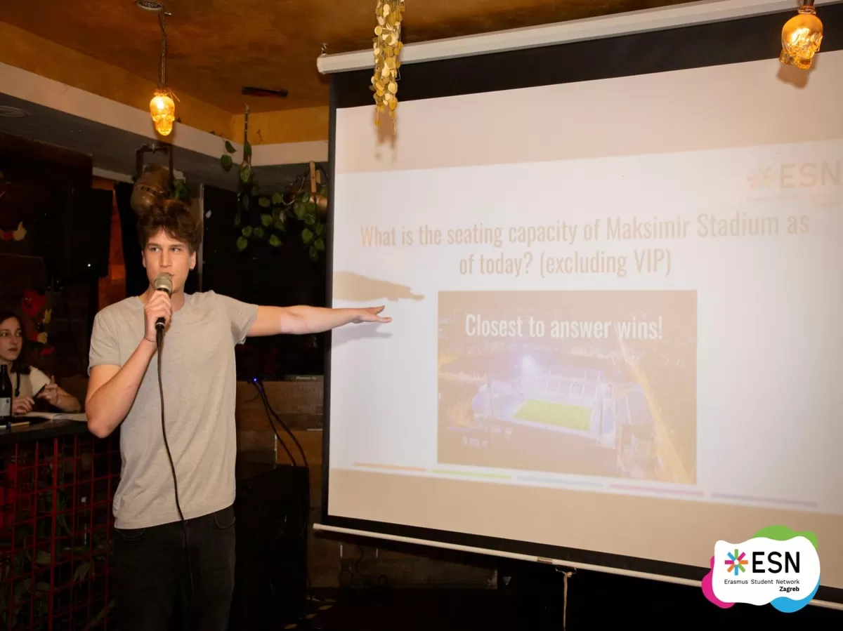 Our host reading the questions