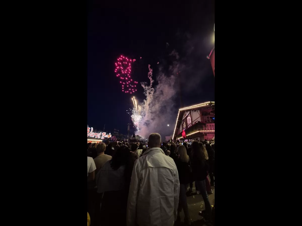 People watching fireworks