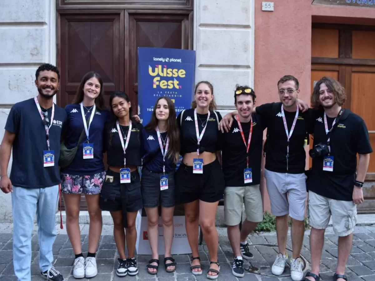 Volunteers grouped after different activities around the city