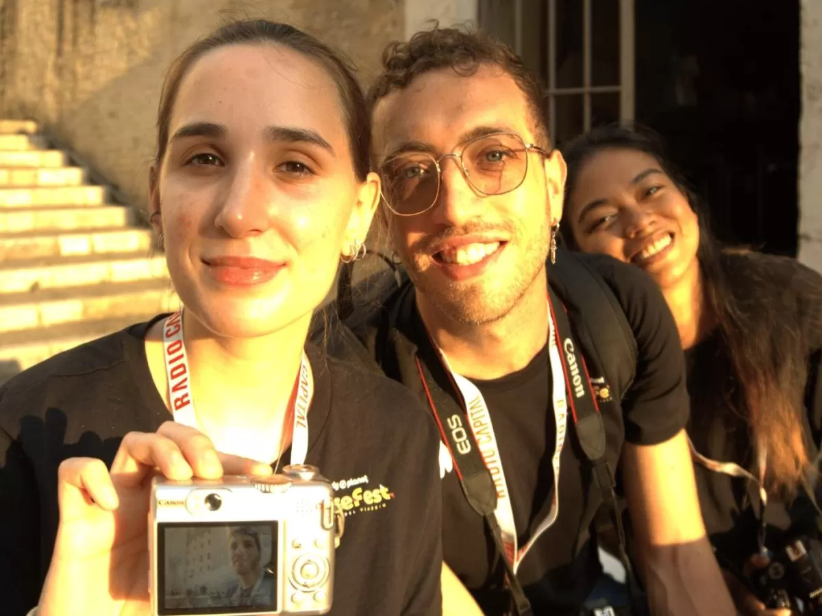 Volunteers during photo event