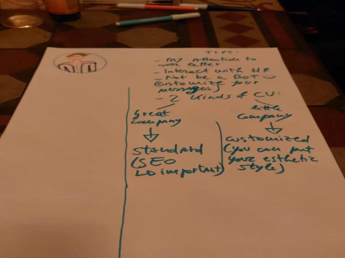 try to create a personal CV