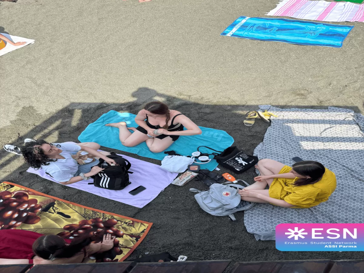 participants at the beach