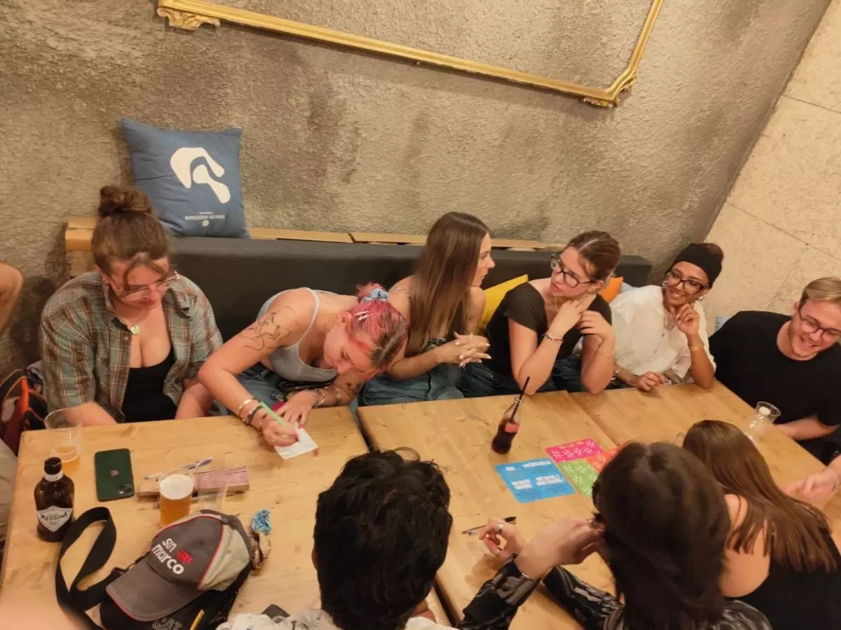 People talking together