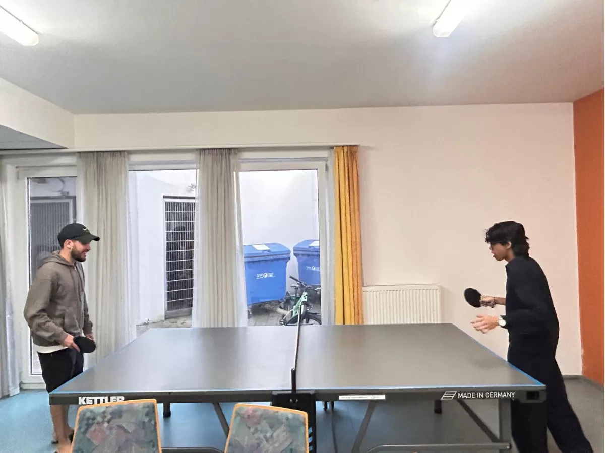 Students playing Table tennis