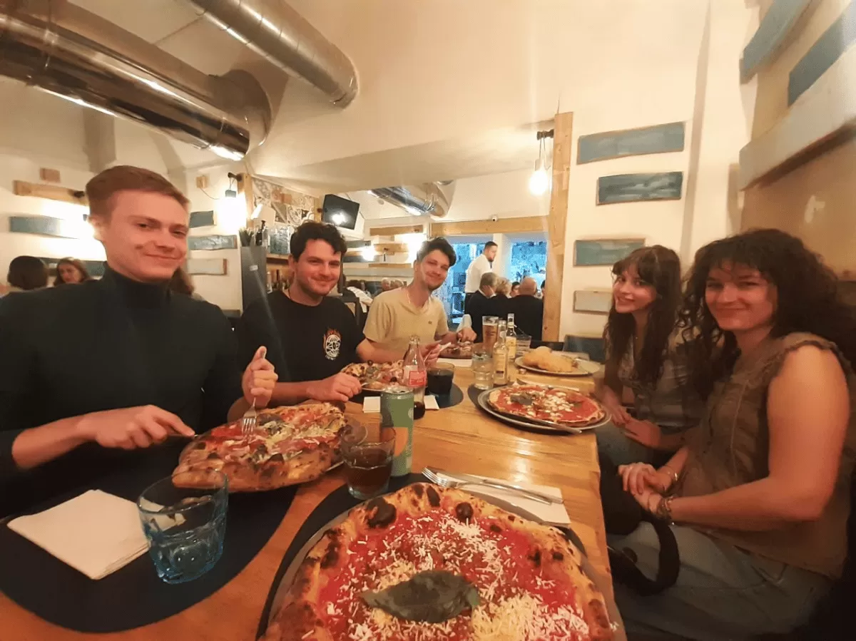 Our International Students at dinner