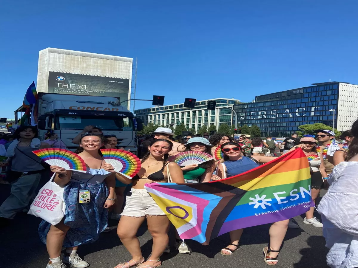 ESN volunteers during Milano Pride