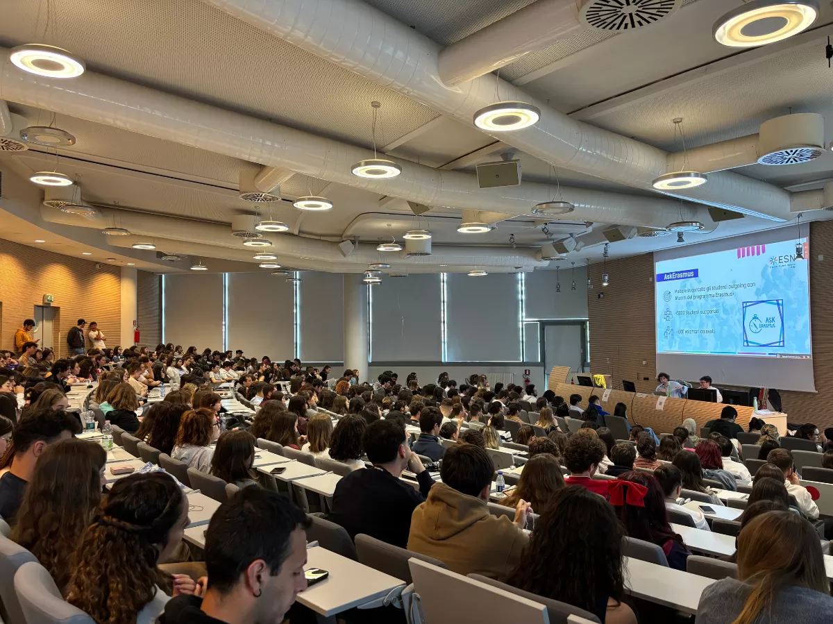 All the students during the conference