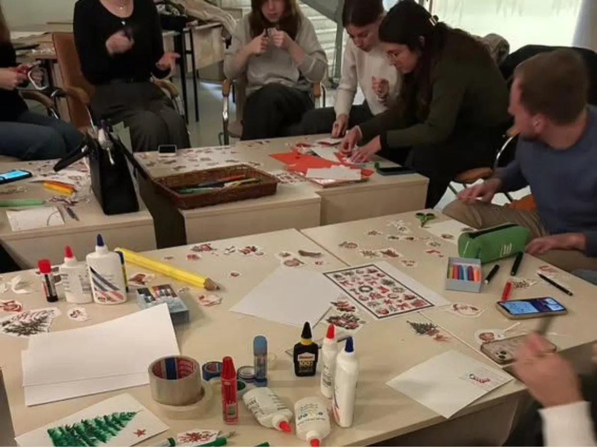 Decorating postcards