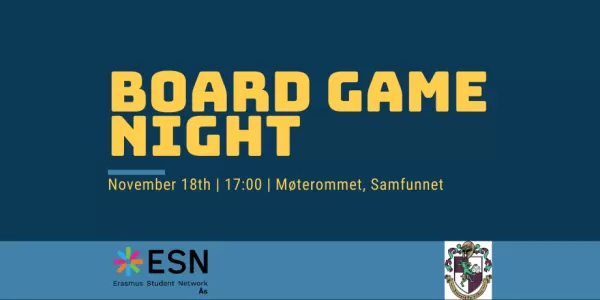 Board game night | ESN Ås & Både Kort og Bredt | 18.11, 1700