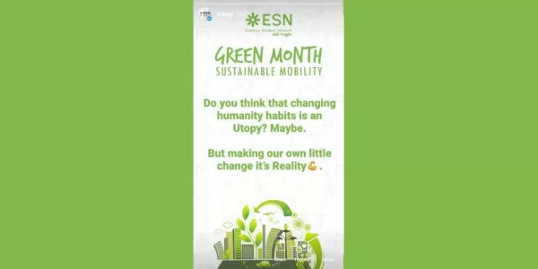 Screenshot of an Instagram story for the Green Month campaign