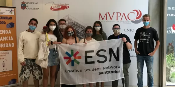 Local and international students at the museum
