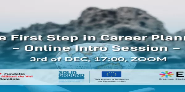 The First Step in Career Planning - Online Intro Session - 3rd of December, 17:00, ZOOM