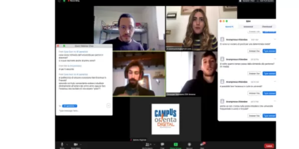 Screenshot of the online videoconference on the Zoom portal