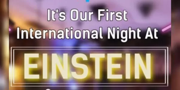 International student night banner