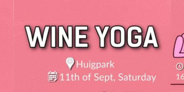 wine yoga banner