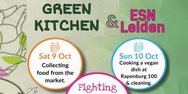 green kitchen and ESN Leiden banner 