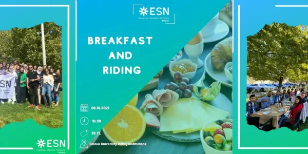 having breakfast with members+poster image+with members and ESN flag