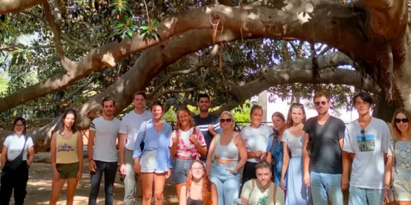 the group at the botanic garden