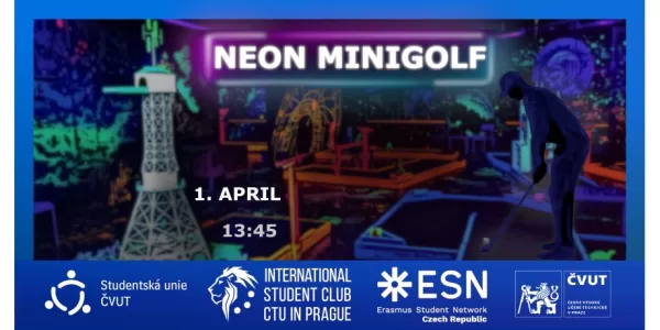 Neon Minigolf Banner