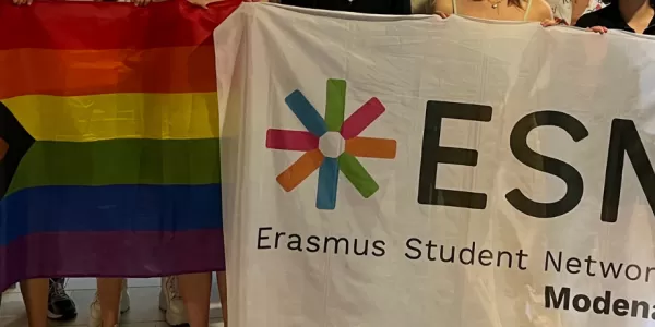 ESN flag next to the Pride Flag