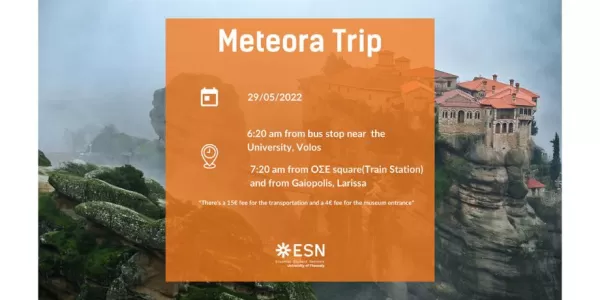 Meteora Trip cover image : a Monastery in Meteora in the background