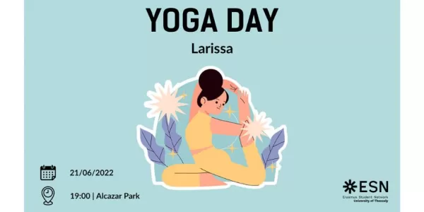 Yoga Day-Larissa cover page showing a girl in a yoga pose