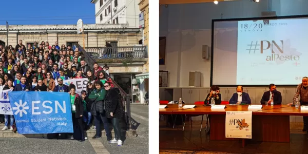 Participants of the I GA 2022 of ESN Italy and speakers of the opening conference