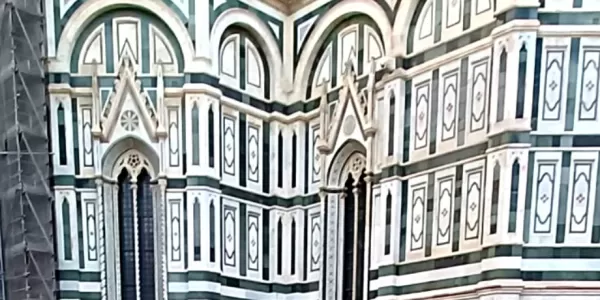 Detail of Santa Maria del Fiore, a church in Florence.
