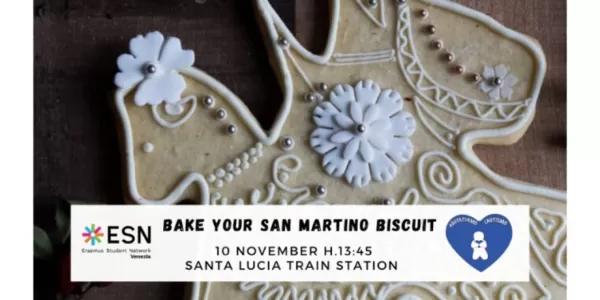 Cover of the event representing the traditional Saint Martin's biscuit.