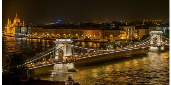 view on Budapest at night
