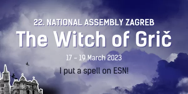 NA Zagreb 2023 Banner - The Witch of Grič - I put a spell on ESN