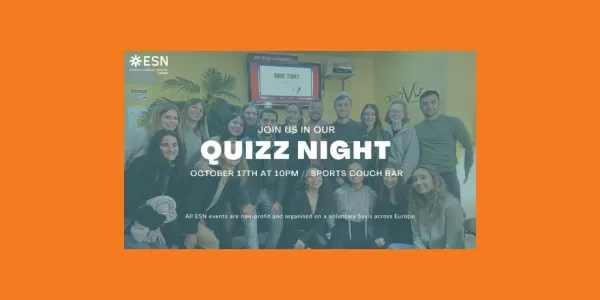 Photo of a group of people playing in the quiz night