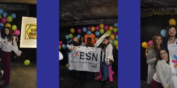 Pictures from the Event of some volunteers and Erasmus students