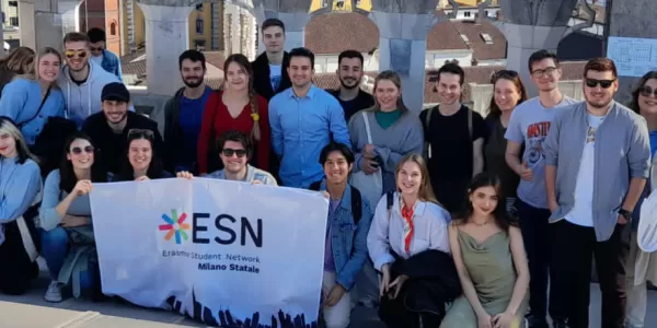 ESN Milano Statale on the rooftop of Duomo