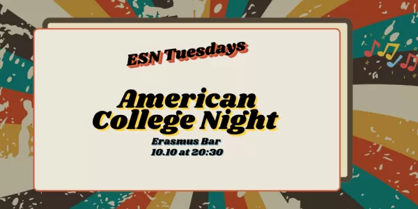 Description text "American college night"