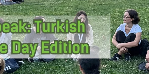 Teaching our students Turkish at the park