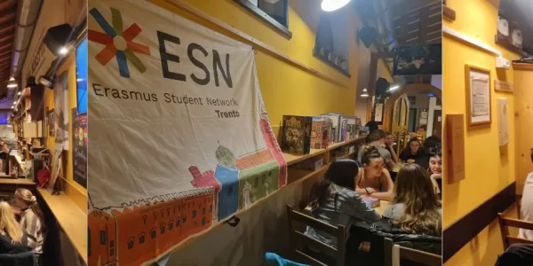 Erasmus students at board game night