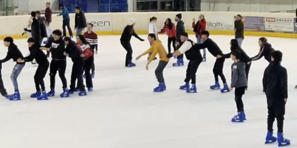 Our erasmus students skating with locals