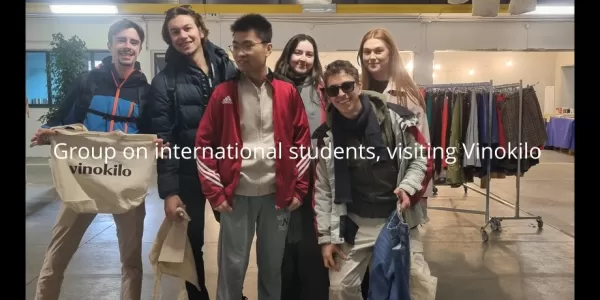 Group on international students, visiting Vinokilo