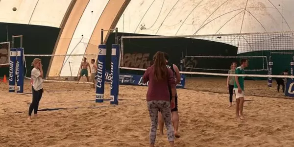 People playing Beach Volley