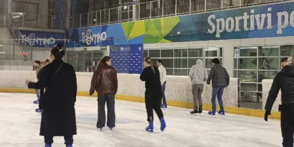 Some of the partecipants at the ice rink