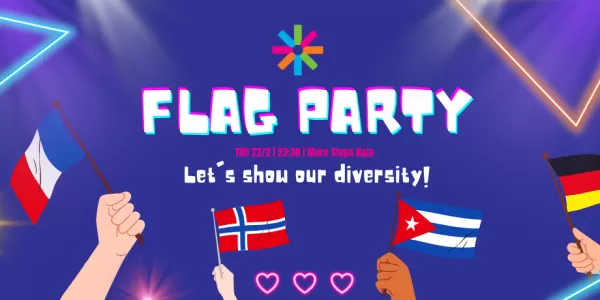 Announcement for the flag party
