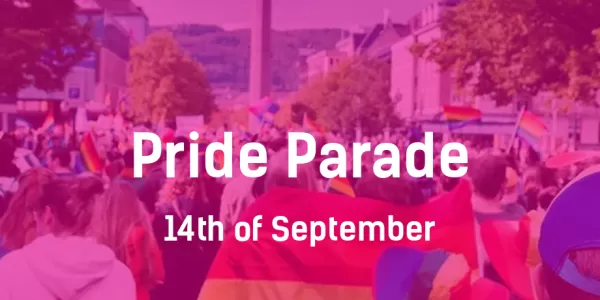 Pride parade text banner