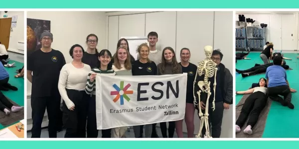 Collage of pictures from the Thai Massage Workshop