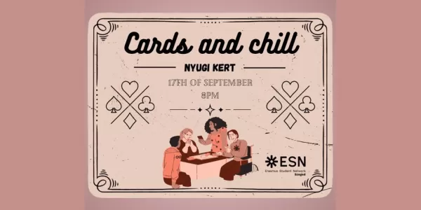 Students playing with different decks of cards